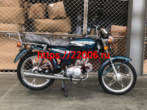 Мопед KT50 Alpha(ЭКОНОМ-2)(Тюнинг)(обод литой,перед.,зад.покрыш-дорожные,пластм.поворотники) МОРСКАЯ ВОЛНА фото 2