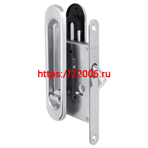 Защелка Punto (Пунто) с ручками для раздвижных дверей SH.SL152.KIT011-BK (Soft LINE SL-011) СP-8 хром