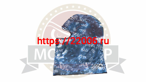 Подшлемник-балаклава (открыта только обл. для глаз, камуф. светло-серого цвета 890042) с имит.черепа фото 4