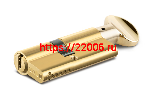 Цилиндровый механизм Kale kilit (Кале килит) с вертушкой 164 SM/90 (40+10+40) mm латунь 5 кл. фото 3