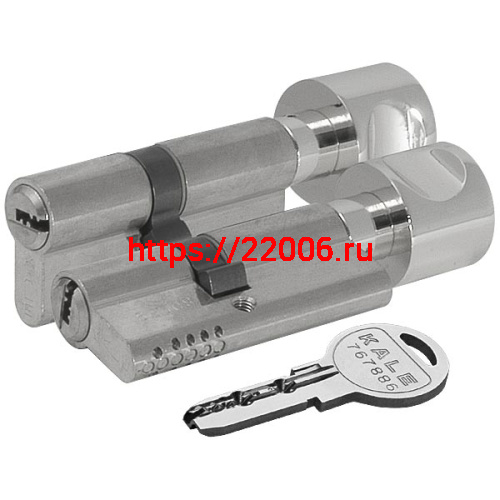 Цилиндровый механизм Kale kilit (Кале килит) с вертушкой 164 OBS SCE/91 (26+10+55) mm никель 5 кл. фото 3