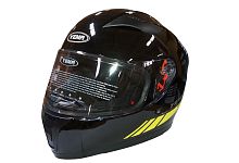 Шлем интеграл YM-832  "YAMAPA", черно-желтый, красный, размер S