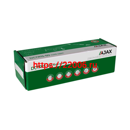 Доводчик Ajax (Аякс) дверной DCTR15-60 hold open WH белый фото 2