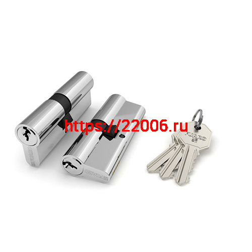 Цилиндровый Fuaro (Фуаро) механизм (100 CA/80) 1000CAKey80(35+10+35) CP хром 5Key