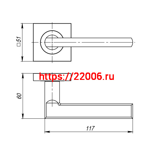 Ручка Ajax (Аякс) раздельная K.JK51.POLO TECH SN/CP-3 мат.никель/хром (белая коробка) фото 2