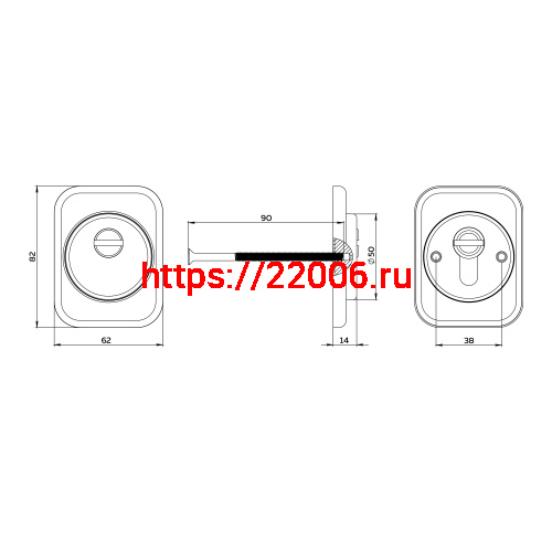 Накладка Fuaro (Фуаро) DEF.TRD/K-EXT.4286 SSC-16 сатинированный хром фото 2