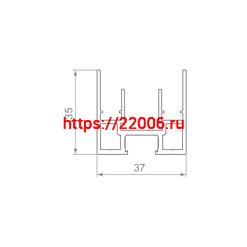 Горизонтальный Armadillo (Армадилло) профиль SWD/SLD.Scope 37/35/3200 profile AL (3,2 м) фото 2