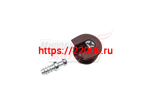 Эксцентрик рафикс (H=12.5) PT2012-01 пластик коричневый, эксцентрик белый цинк