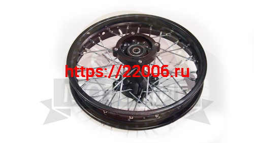 Обод 12" задний спицы,  диск. тормоз 1,6-12  TTR110 в сборе, ось D12 мм фото 2