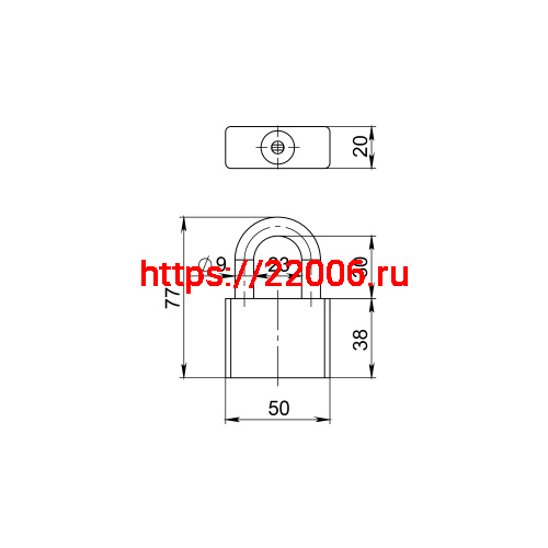 Замок Fuaro (Фуаро) навесной PL-INOX FORCE IF-50 4 key (дисковый ключ) фото 3