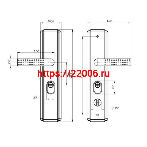 Ручка Ajax (Аякс) на планке P.UNI.CH-6602 универсальная усиленная фото 3