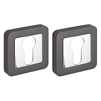 Накладка Fuaro (Фуаро) под цилиндр ET XM GR/CP-23 графит/хром