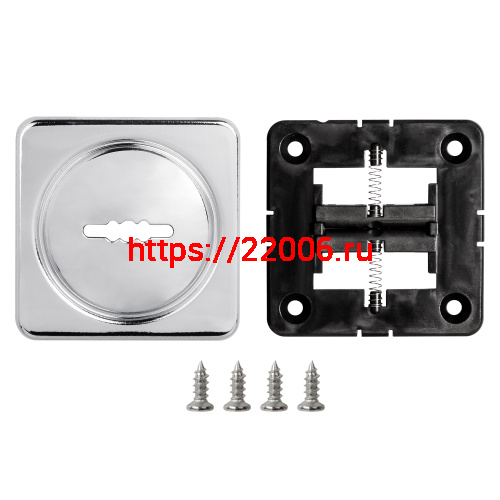 Накладка Fuaro (Фуаро) на сувальдный замок ESC.S-auto.MSC/K.62 с авт.шторками CP-8 хром (1шт.) фото 2