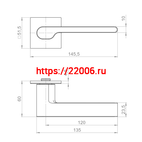 Ручка Armadillo (Армадилло) раздельная K.YM.COTTA BL-26 черный фото 5