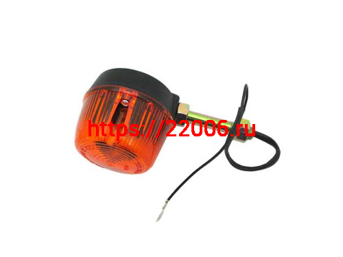 Указатель поворота №37 круглый пластик Иж со стойкой