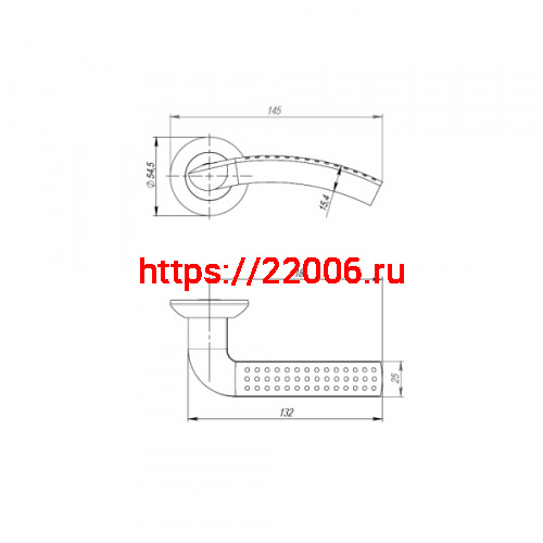 Ручка Punto (Пунто) раздельная R.TL54.LOGICA (LOGICA TL) 140mm SG/GP-4 матовое золото/золото фото 2
