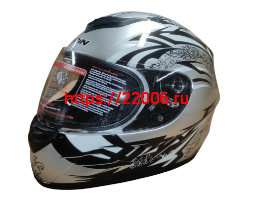 Шлем интеграл KIRIN K-22, черный, черн-крас матовый, черн-крас, размер XL фото 2