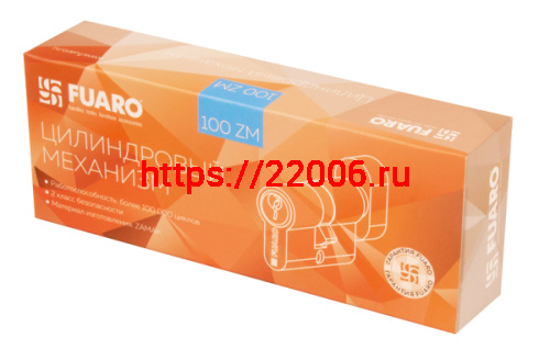 Цилиндровый Fuaro (Фуаро) механизм (100 ZM/90) 1000ZMKnob90(40+10+40) CP хром 5Key с вертушкой фото 2