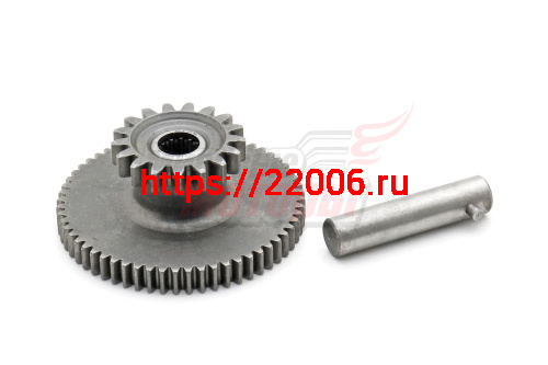 Шестерня редуктора электростартера(двойная)(17/60 зубов,для эл/ст 11 шл)156FMI(125cc)-167FMM(250cc)