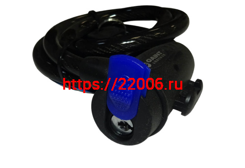 Замок для велосипеда с ключом тросовый 650-1000мм, большой замок,противоугонный (TRB-1407В), 103.101 фото 3