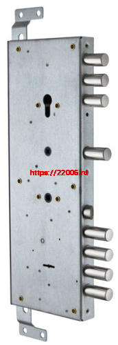 Замок Guardian (Гардиан) врезной двухсистемный ЗВ 25.14 (прав) с тягами (без планки), 5+1 кл. (длин. кл. 54 мм) /z8133/