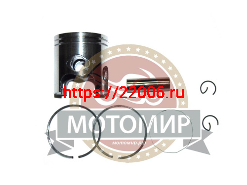 Поршень 47,00 мм 2 такт. скутер Stels 80 (кольца, палец d12мм, стопор. кольца) (НАБОР) Поршень 47,00 мм 2 такт. скутер Stels 80 (кольца, палец d12мм, стопор. кольца) (НАБОР)
