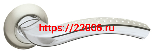 Ручка Fuaro (Фуаро) раздельная R.AR54.LOUNGE (LOUNGE AR) 130mm SN/CP-3 матовый никель/хром