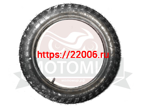 Покрышка  ПетроШина 18" К-124, 3.75-18 (100/90-18) с камерой, Иж Ёлочка