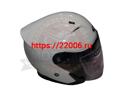 Шлем открытый YM-637 "YAMAPA", белый, размер M (с антикрылом) NEW фото 2