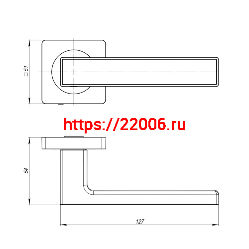 Ручка Ajax (Аякс) раздельная K.JK51.OPTIMA plus (OPTIMA plus JK) BL/GR-24 черный/графит фото 2
