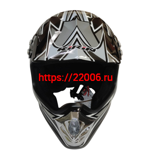 Шлем кроссовый KIRIN QL-112D, черный, синий, красный, размер L фото 2