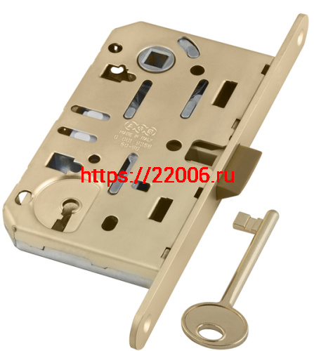 B01101.50.23 AGB (АГБ) Корпус врезного замка под ключ (мат. латунь) MEDIANA EVOLUTION