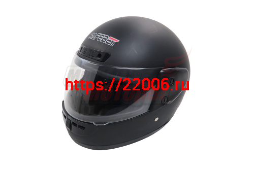 Шлем SAFEBET HF-101 чёрный МАТОВЫЙ одноцветный "S,M,L,XL,XXL" (интеграл)