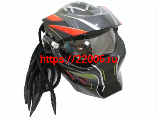 Мотошлем хищник красный (XL)