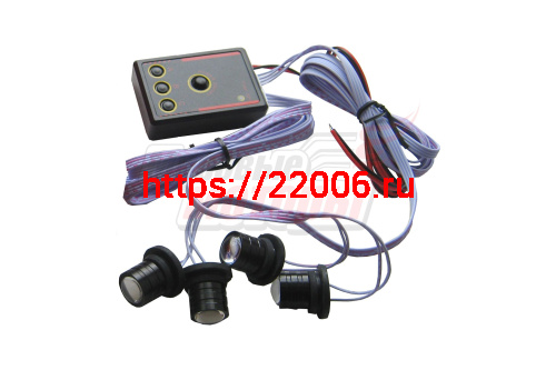 Стробоскопы светодиодные "Орлиный глаз"(набор проблесковых огней 4х1Вт(белый),с блоком управления,проводкой)