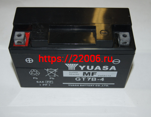 Аккумулятор YUASA MF DRY GEL GT7B-4 (12v/7hr) герметичный (150*65*94)