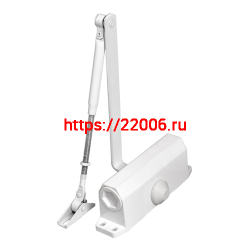 Доводчик Ajax (Аякс) дверной DCTR50-100 (TDR-100) 50-100кг WH белый