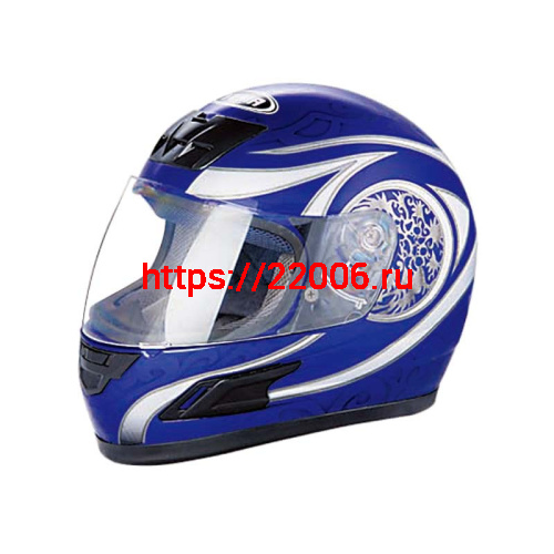 Мотошлем YM-802 бело-синий (ХS)