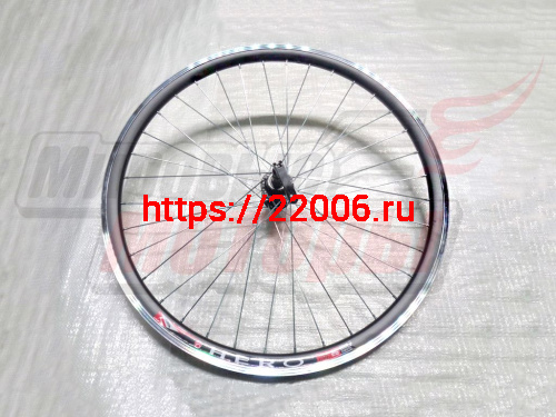 Обод 26" 2-х слойный (алюм.) задний в сборе с AL втулкой, под диск на резьбе, под трещетку, эксцентр