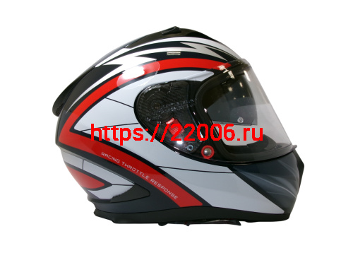 Шлем TVS RACING (Индия) STREET D/V NAVY BLUE RED размер M, + пинлок в комплекте, очки фото 4