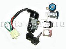 Замок зажигания (комплект) Honda Dio AF-18/27 (фишка 5 контактов) TMMP