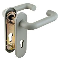 Ручка Fuaro (Фуаро) дверная DH-0433/GR NE (СЕРАЯ) с пружиной для замка (FL-0432, 0433, 0434), НЕЙЛОН