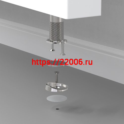 Упор Armadillo (Армадилло) дверной скрытый MAX INOX фото 2