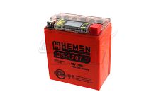Аккумулятор 12В 7Ач HEMEN ENERGY DS1207.1 (YTX7L-BS) С ДИСПЛЕЕМ (гелевый) (обр.полярн) (114*69*131мм