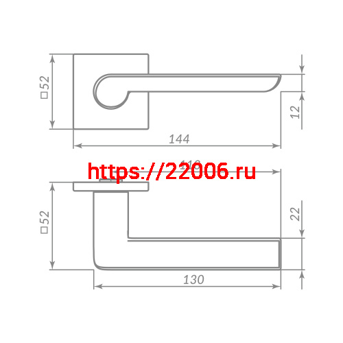 Ручка Punto (Пунто) раздельная K.ARC.Q52.STEP GR-23 графит фото 3