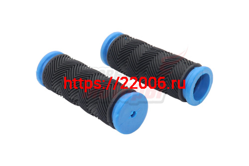 Ручки руля вело 90мм (пара) чёрно-синие