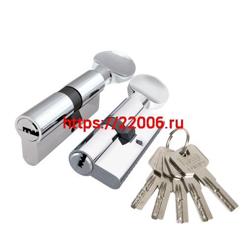 Цилиндровый Punto (Пунто) механизм Z3002Knob80(35+10+35) с вертушкой CP хром