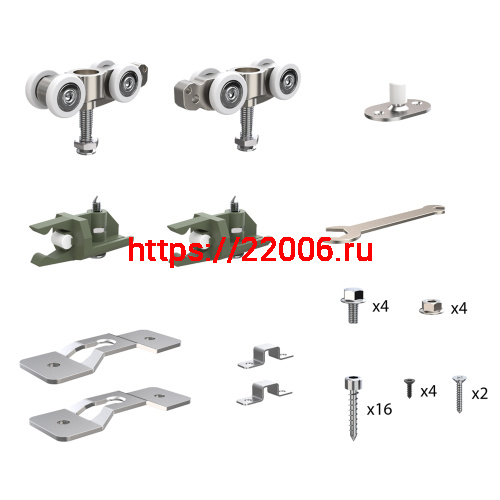 Комплект Armadillo (Армадилло) для раздвижных профильных дверей SLD.Comfort-PRO.SET1.PROF rollers/80 фото 2