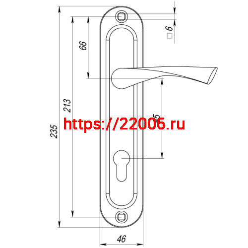 Ручка Punto (Пунто) на планке HANDLE90.CRONA.18-85 (P90 8518 CRONA) AB бронза фото 3