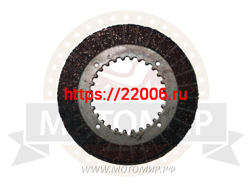 Диск сцепления LIFAN 168-190F-R ведущ. шлицы внутрь (21151)